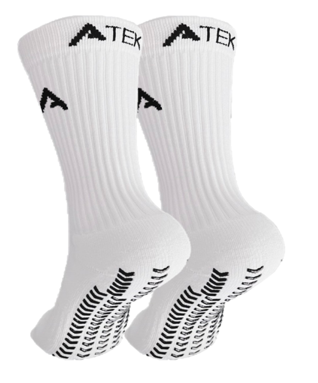 white atek grip sock on transparent background