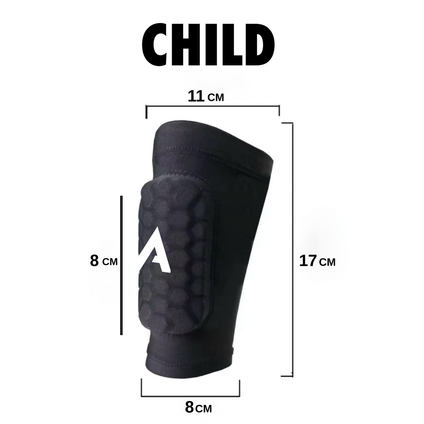 ATEK BUILT-IN SHIN PAD SLEEVES - TWO SIZES (SMALL PAD SIZE)