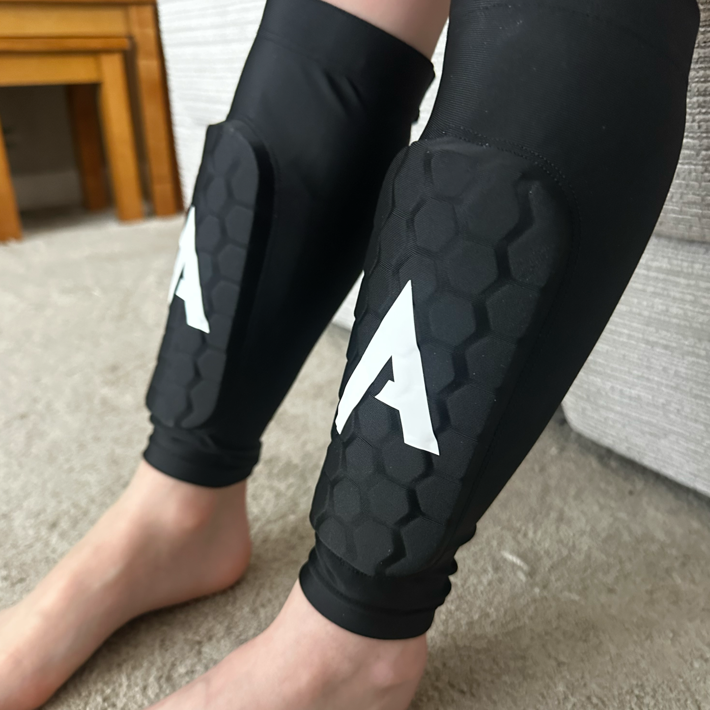 ATEK BUILT-IN SHIN PAD SLEEVES -  AGE 5-8 (EXTRA SMALL)