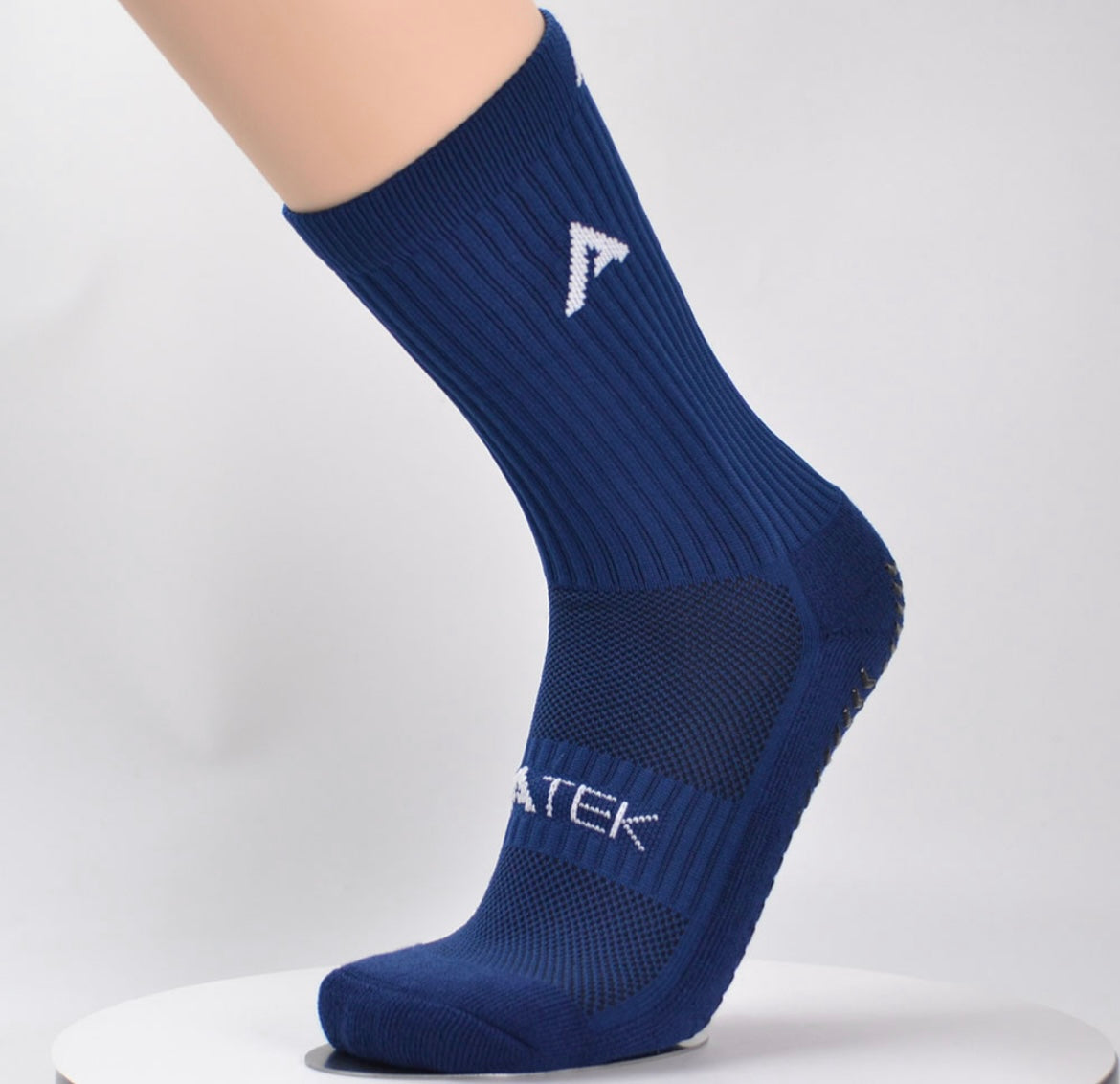 atek blue sport grip sock front