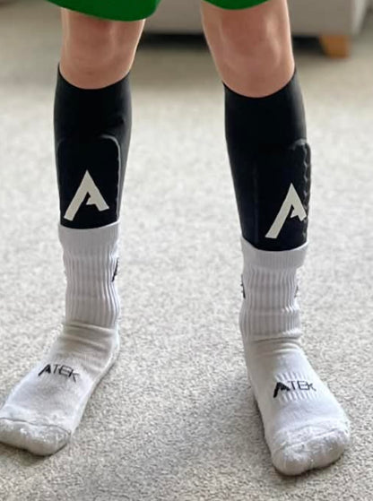 ATEK BUILT-IN SHIN PAD SLEEVES -  AGE 5-8 (EXTRA SMALL)