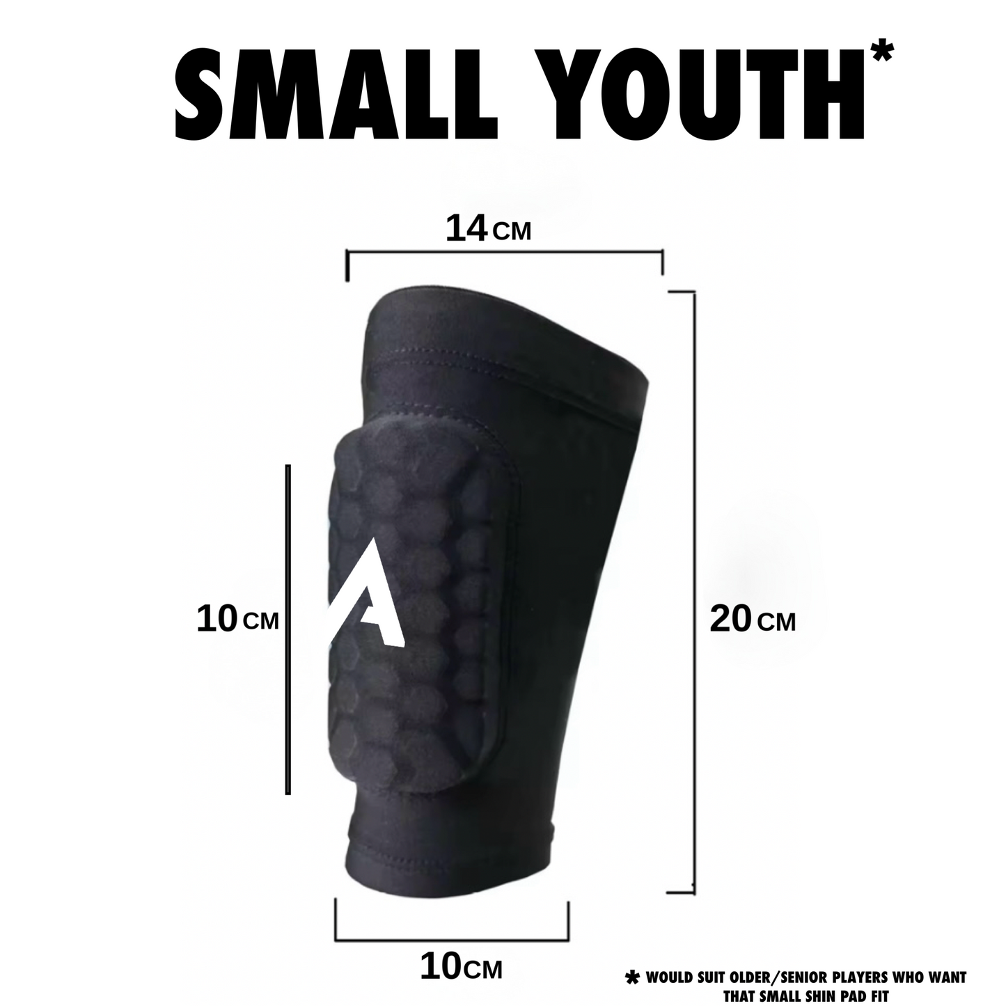 ATEK BUILT-IN SHIN PAD SLEEVES - TWO SIZES (SMALL PAD SIZE)