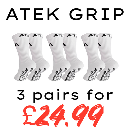 ATEK 3.0 GAME Grip - White - Adult - 3 Pairs for £24.99