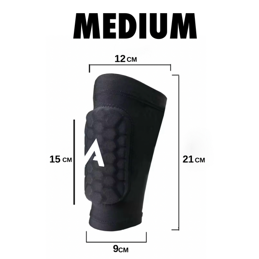 ATEK BUILT-IN SHIN PAD SLEEVES -  MEDIUM (Age 10-14)