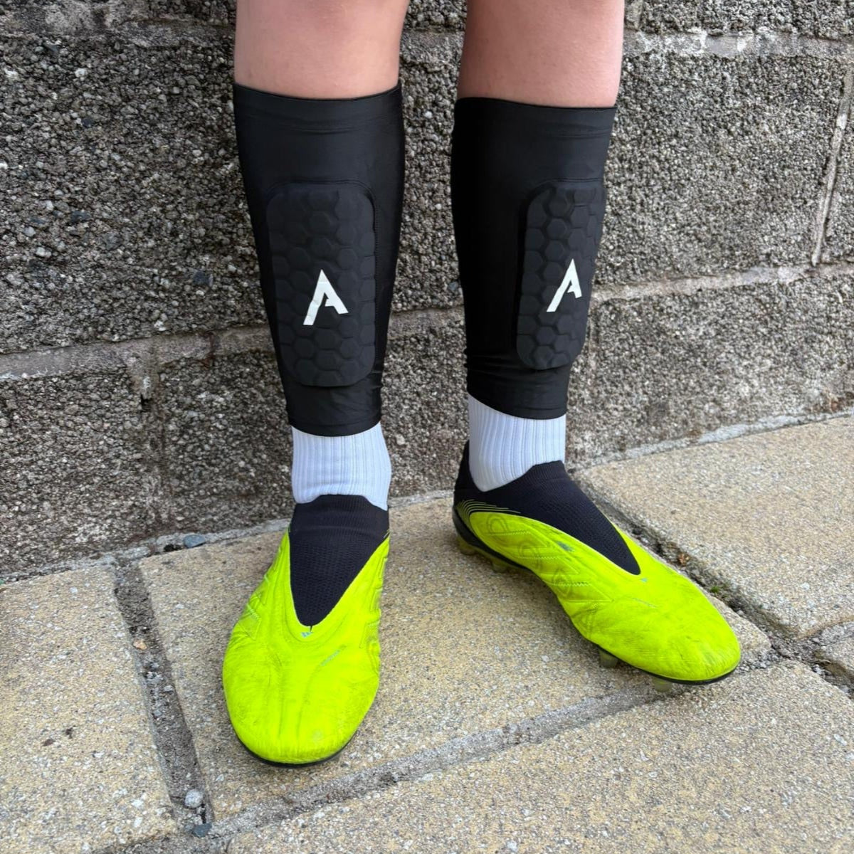 ATEK BUILT-IN SHIN PAD SLEEVES -  LARGE (Age 15+)